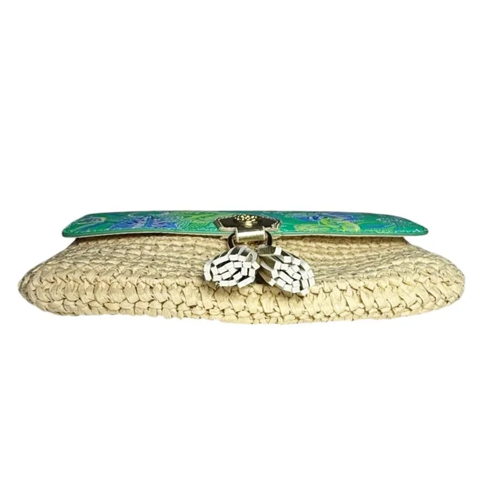 LILLY PULITZER Straw Convertible Chain Strap Crossbody Bag - Picture 9 of 10